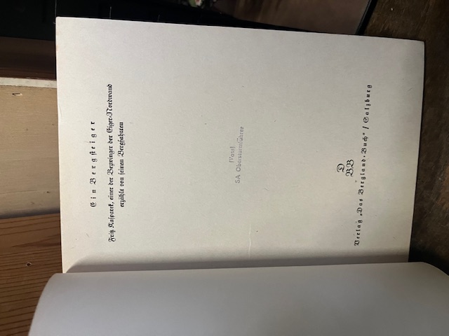 Ein Bergsteiger, Kasparek