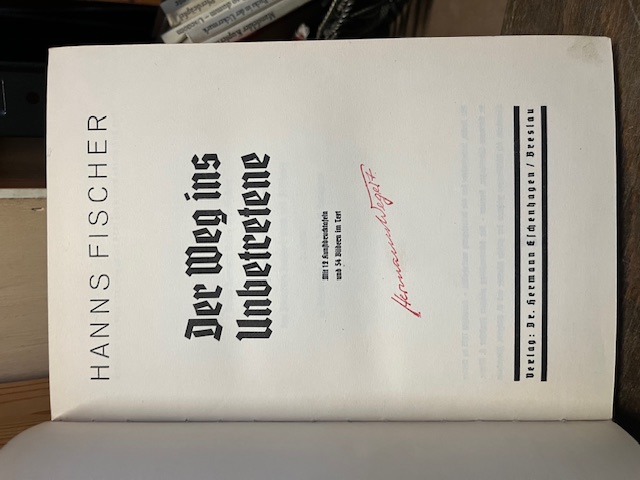 Der Weg ins Unbetretene, Fischer