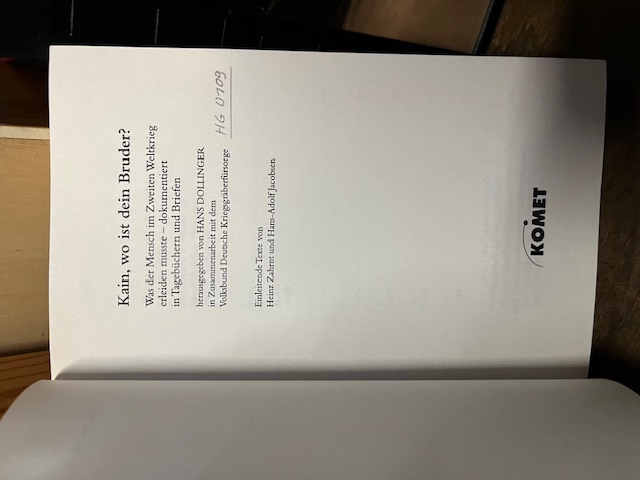 Kain, Wo ist dein Bruder, Dollinger