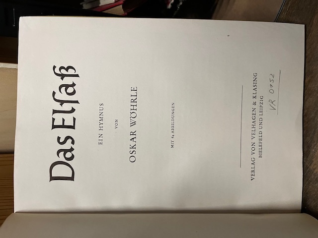 Das Elsa&szlig;, W&ouml;hrle