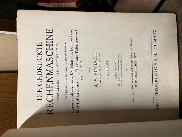 Die gedruckte Rechenmaschine, Steinbach