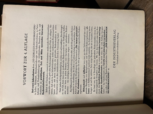 Die gedruckte Rechenmaschine, Steinbach