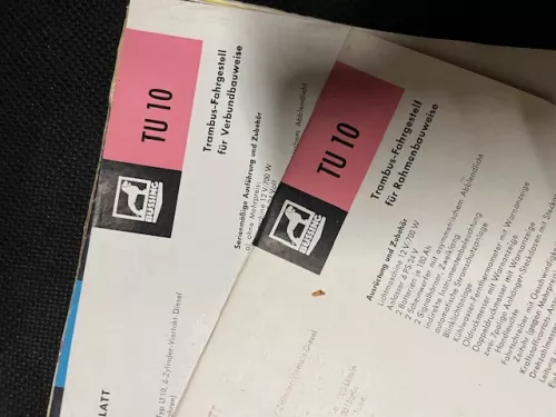 7 x B&uuml;ssing Prospekte TU10, TU5, etc.
