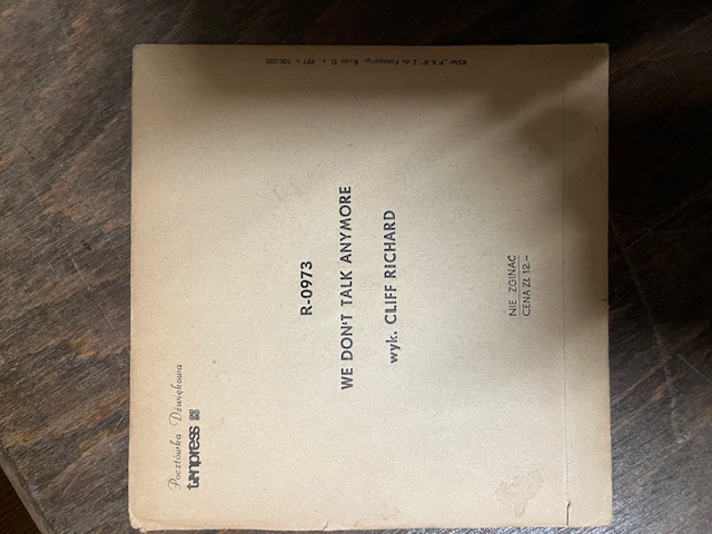 Maxi LP Cliff Richard - We dont talk anymore, Tonp