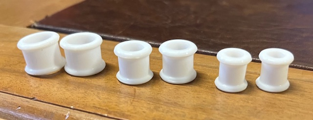  3 Tunnel Silikon wei&szlig; je 8mm, 10mm, 12mm 